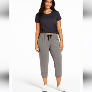 Victorias Secret PINK Sweatpants, Gray Size Large. Cropped Look.